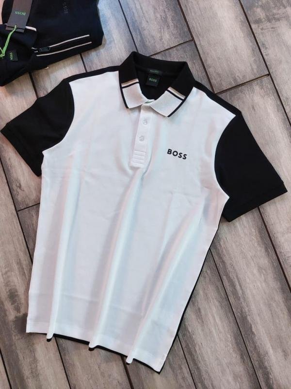Boss Hug O Boss White Collar Neck Premium Polo T-shirt F3895-w1 - Image 10