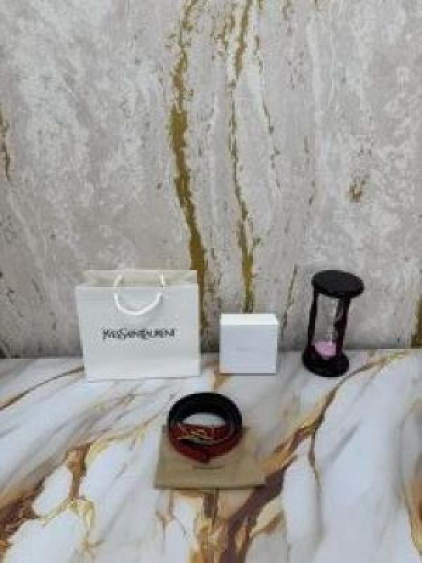Ysl Yves Saint Laurent Logo Premium Ladies Belt With Box Dust Bag Includes Carrybag