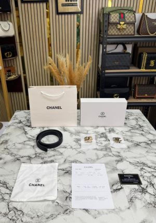 Chanel Chane.l Premium Double Buckle Belt Combo With Dust Bag And Dust Bag Including Carrybag