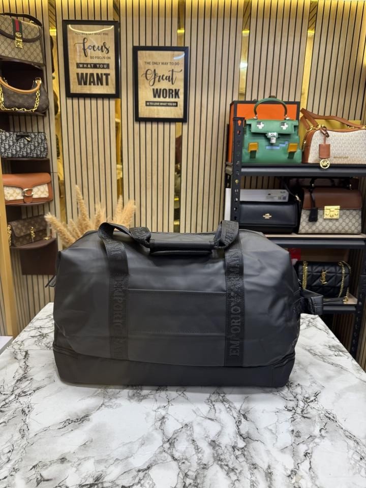 Emporio Armani Emporio Arman I Signature Black Weekender Duffle Bag - Image 3