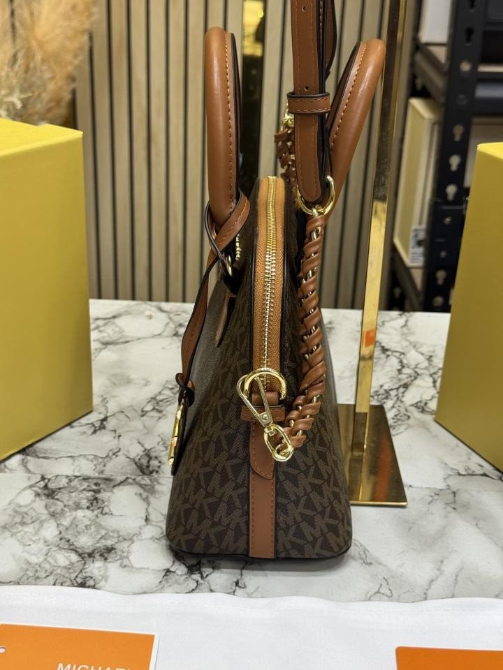 Michael Kors Michae L Korsveronica Medium Dome Logo Shoulder Bag With Box And Dust Bag - Image 3