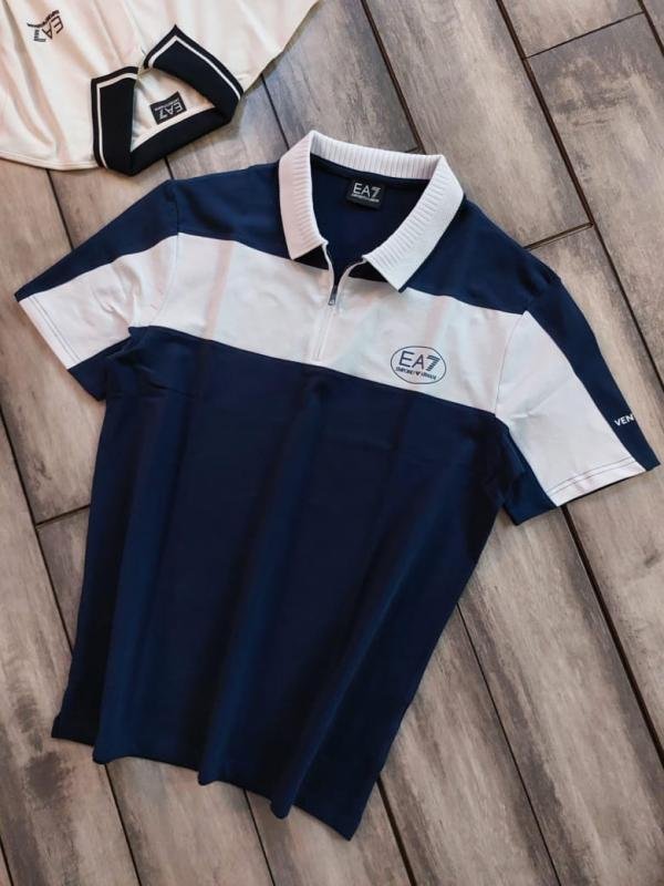 Emporio Armani Emporio Armani Blue Polo Premium Collar Neck T-shirt F3937-bu - Image 13