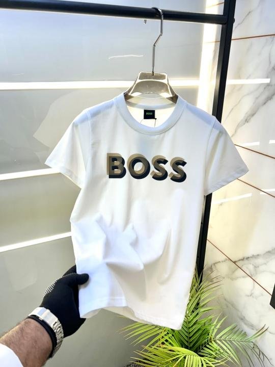 Boss White Premium Round Neck T-shirt F3677-wh - Image 3