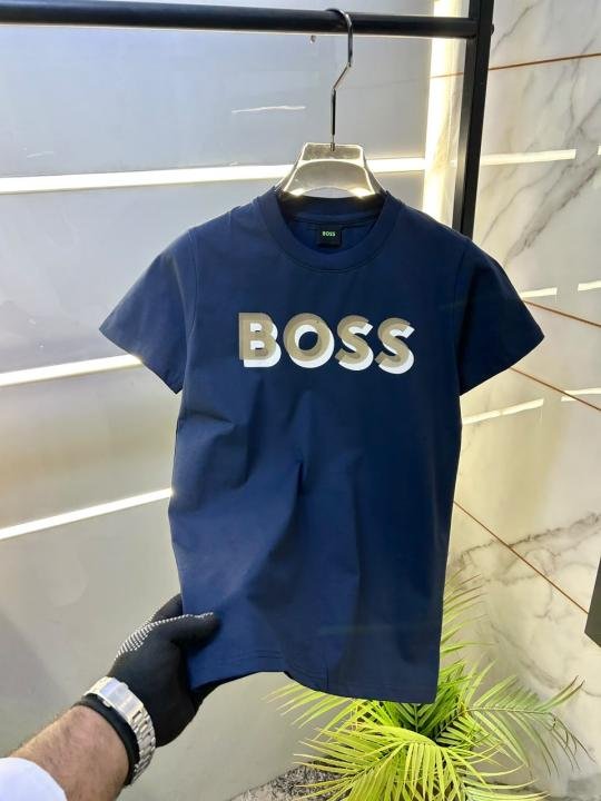 Boss Navy Premium Round Neck T-shirt F3677-ny - Image 3