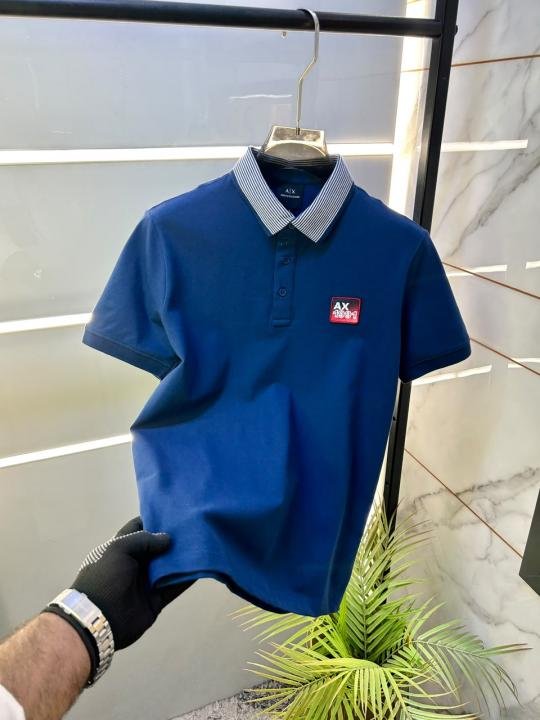 Armani Exchange Armani Exchange Blue Polo Premium Collar Neck T-shirt F3936-bu - Image 14