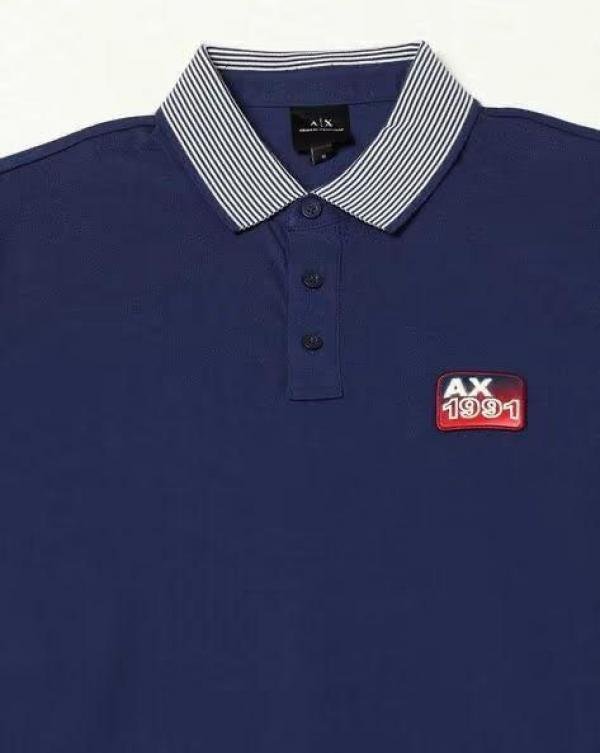 Armani Exchange Armani Exchange Blue Polo Premium Collar Neck T-shirt F3936-bu - Image 12
