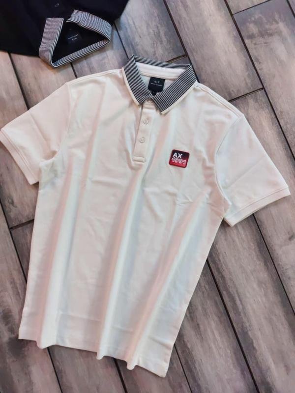 Armani Exchange Armani Exchange Cream Polo Premium Collar Neck T-shirt F3936-cr - Image 12