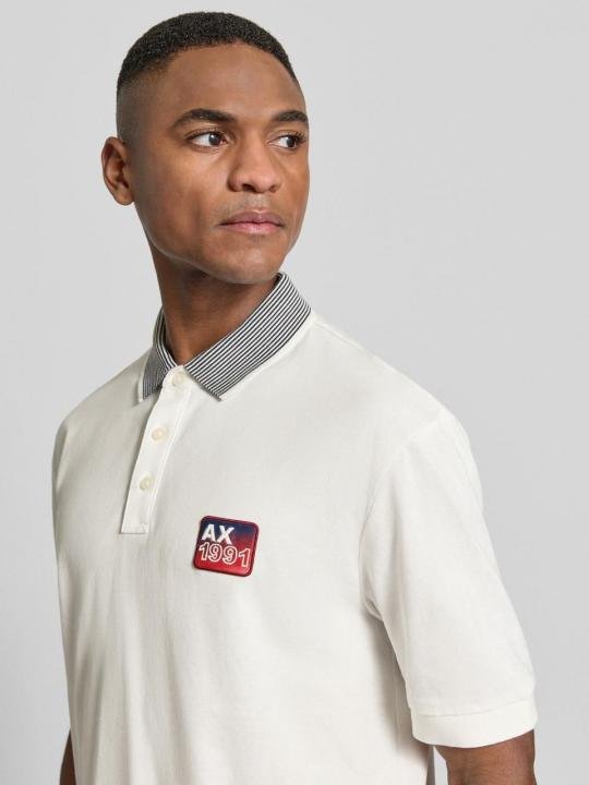 Armani Exchange Armani Exchange Cream Polo Premium Collar Neck T-shirt F3936-cr - Image 8