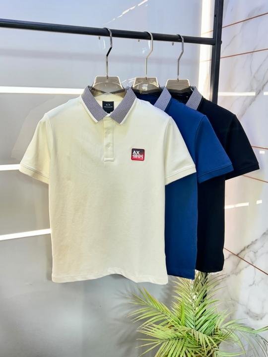 Armani Exchange Armani Exchange Cream Polo Premium Collar Neck T-shirt F3936-cr - Image 4