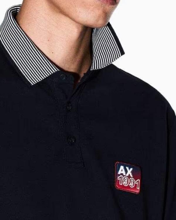Armani Exchange Armani Exchange Black Polo Premium Collar Neck T-shirt F3936-bl - Image 12