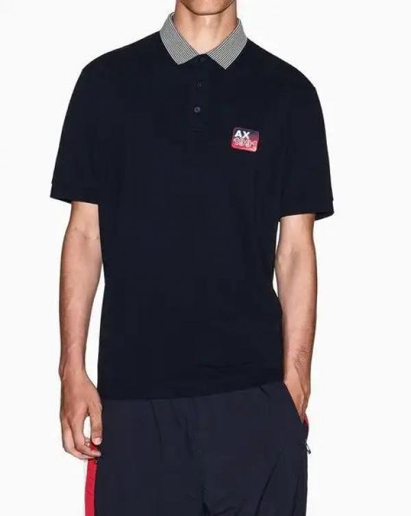 Armani Exchange Armani Exchange Black Polo Premium Collar Neck T-shirt F3936-bl - Image 8