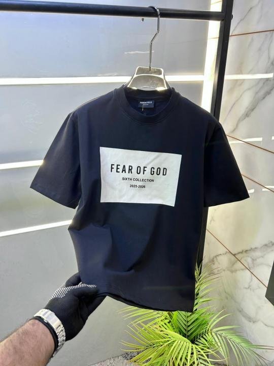 Fear Of God Essential Fear Of God Black Premium Round Neck T-shirt F3605-bl - Image 3