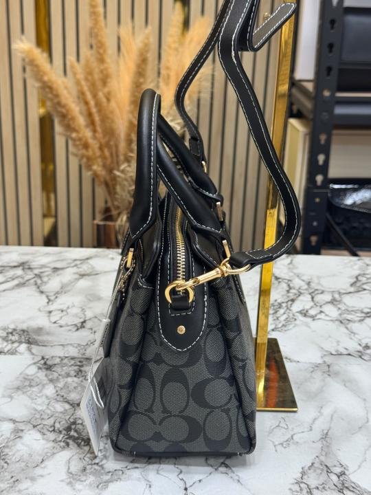 Coach Darcie Signature Canvas Satchel Bag With Crossbody Strap And Dust Bag - Image 3