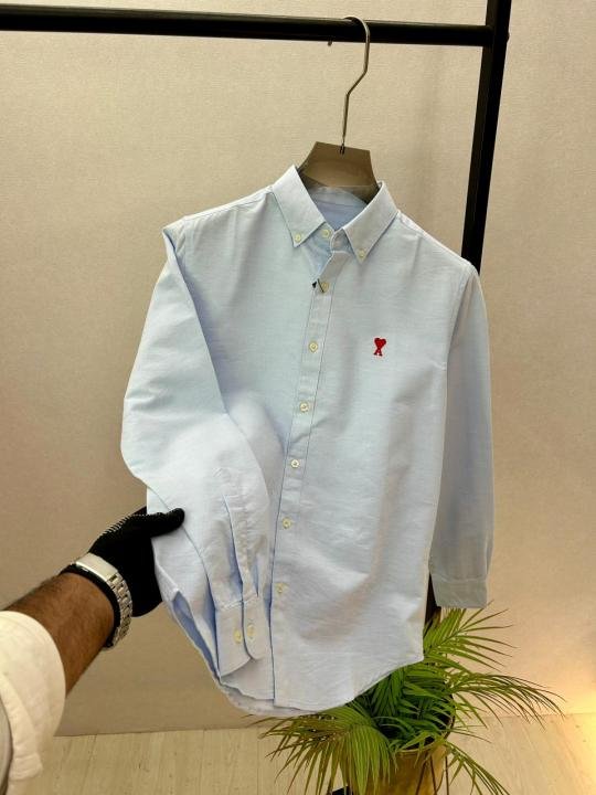 Ami Sky Embroidery Logo Oxford Lycra Premium Shirt F3825-sk - Image 3