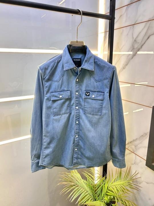 True Religion Blue Super Premium Denim Shirt F5013-bu