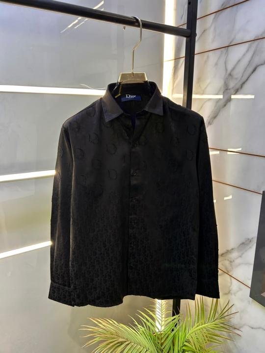 Christian Dior Christian Dior Imported Monogram Allover Premium Black Shirt With Brand Box Packing And Carry Bag F3222-bl