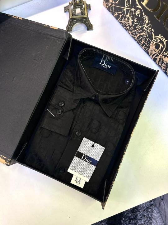 Christian Dior Christian Dior Imported Monogram Allover Premium Black Shirt With Brand Box Packing And Carry Bag F3222-bl - Image 8