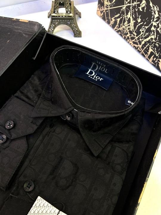 Christian Dior Christian Dior Imported Monogram Allover Premium Black Shirt With Brand Box Packing And Carry Bag F3222-bl - Image 6