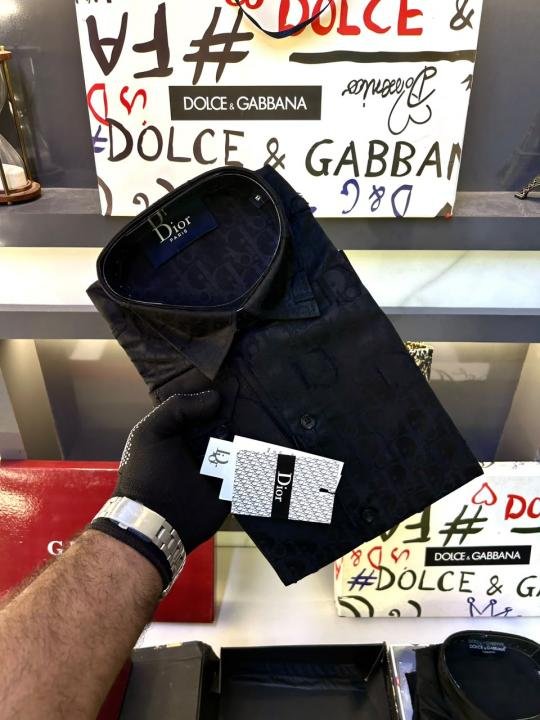 Christian Dior Christian Dior Imported Monogram Allover Premium Black Shirt With Brand Box Packing And Carry Bag F3222-bl - Image 4