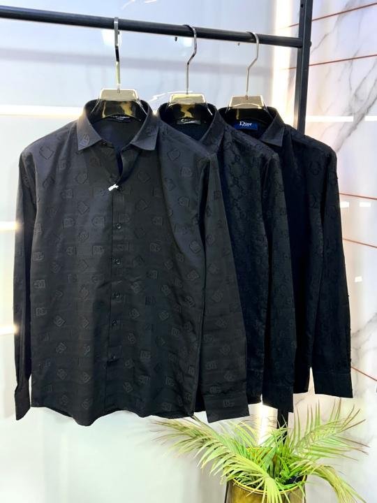Christian Dior Christian Dior Imported Monogram Allover Premium Black Shirt With Brand Box Packing And Carry Bag F3222-bl - Image 2