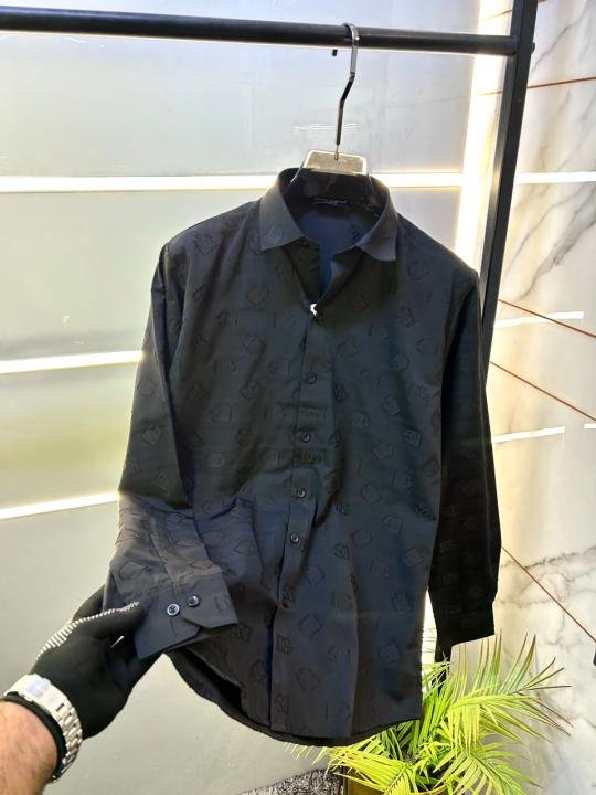 Dolce & Gabbana Dolc E & Gabban A Imported Monogram Allover Premium Black Shirt With Brand Box Packing And Carry Bag F3222-bl - Image 10