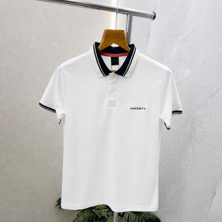 Hackett Hacket T White Premium Polo Neck Tshirt 551