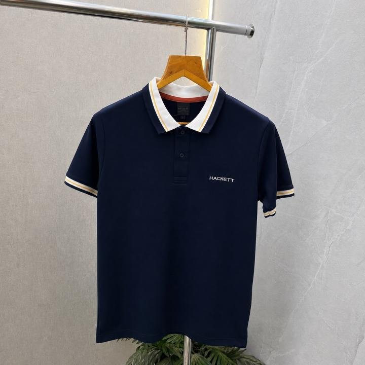 Hackett Hacket T Blue Premium Polo Neck Tshirt 551