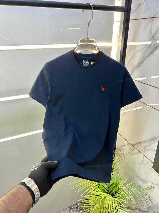 Ralph Lauren Ralph Lauren Navy Round Neck Premium Polo T-shirt F3597-ny - Image 9