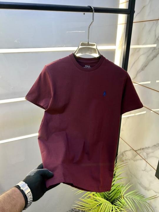 Ralph Lauren Ralph Lauren Maroon Round Neck Premium Polo T-shirt F3597-ma - Image 10