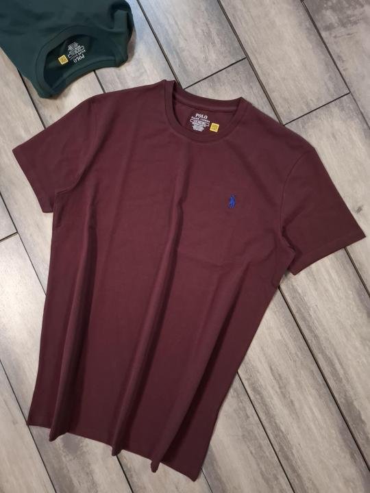 Ralph Lauren Ralph Lauren Maroon Round Neck Premium Polo T-shirt F3597-ma - Image 9