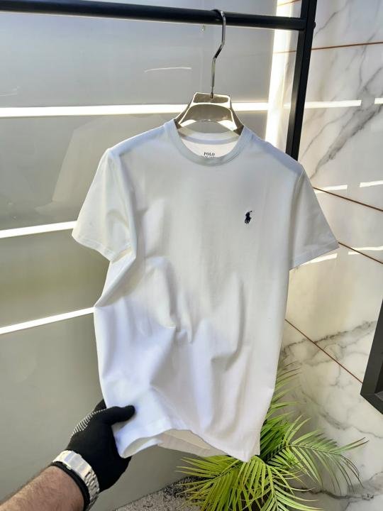 Ralph Lauren Ralph Lauren White Round Neck Premium Polo T-shirt F3597-wh - Image 10
