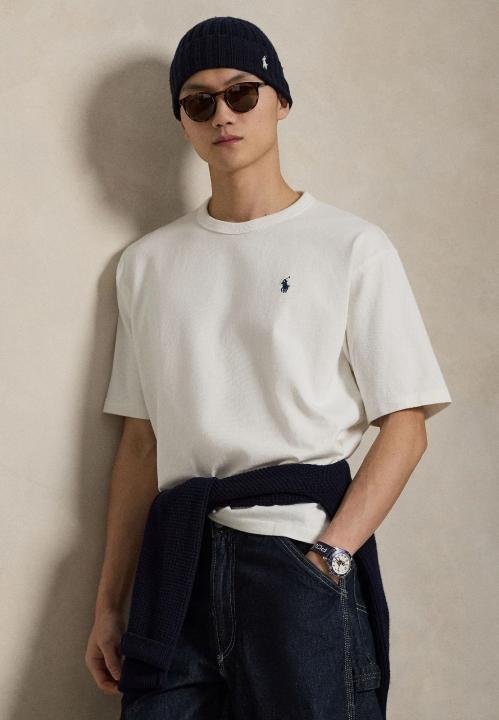 Ralph Lauren Ralph Lauren White Round Neck Premium Polo T-shirt F3597-wh