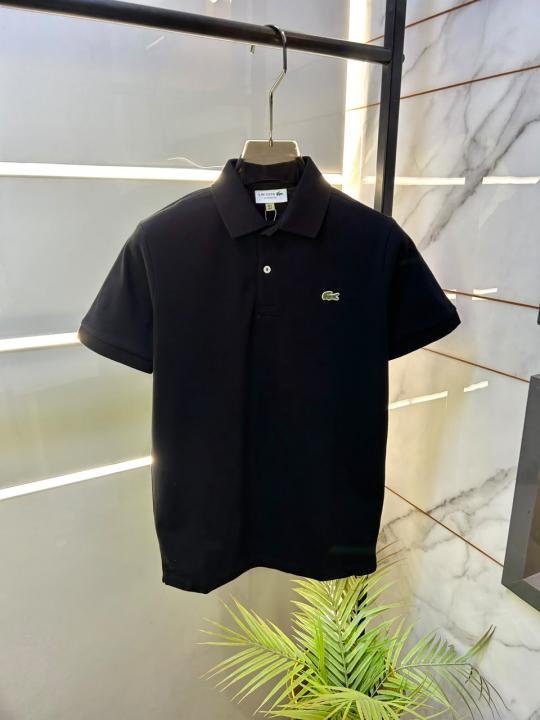 Lacoste Lacoste Black Polo Premium Collar Neck T-shirt F3625-bl