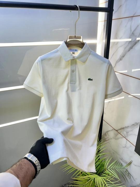 Lacoste Lacoste Cream Polo Premium Collar Neck T-shirt F3625-cr - Image 10