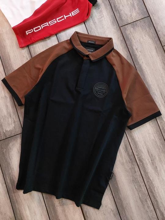 Boss X Porsche Edition Navy Collar Neck Premium Polo T-shirt F5040-ny