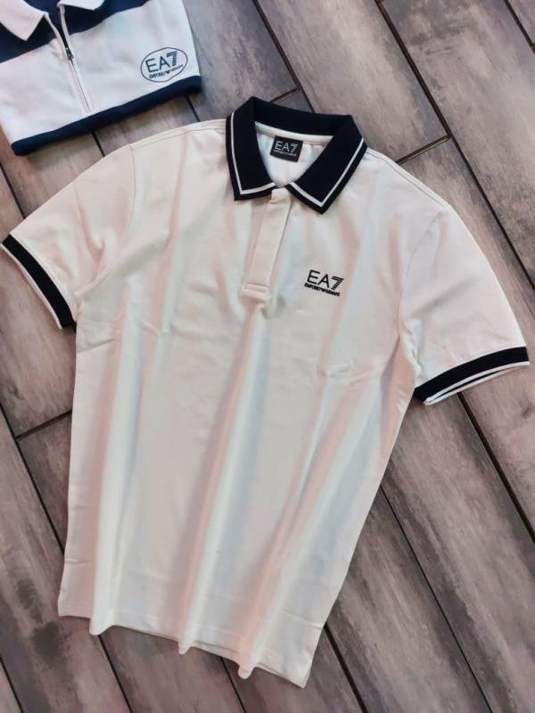 Emporio Armani Emporio Armani Cream Polo Premium Collar Neck T-shirt F3937-cr - Image 6