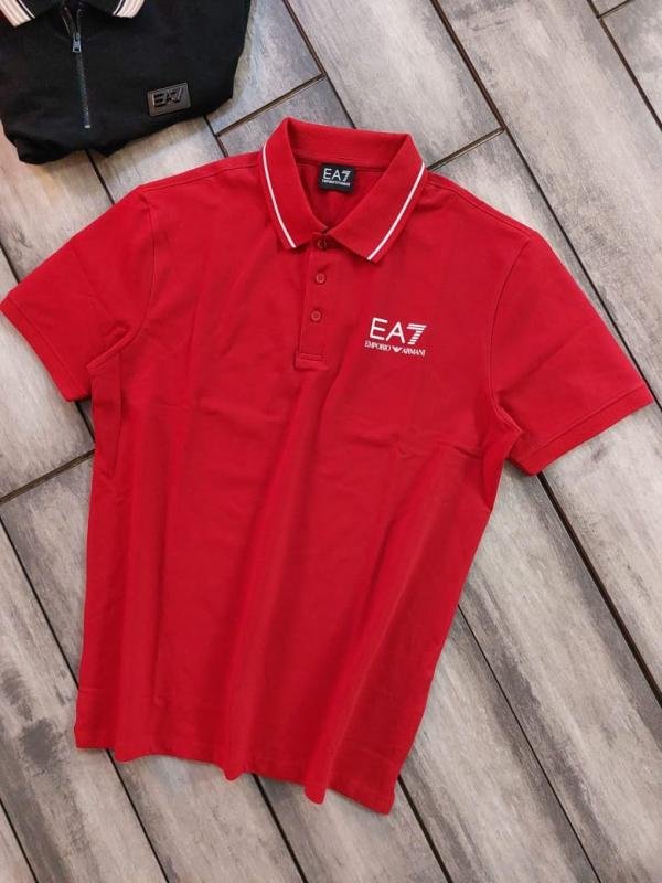 Emporio Armani Emporio Armani Red Polo Premium Collar Neck T-shirt F3937-re - Image 11