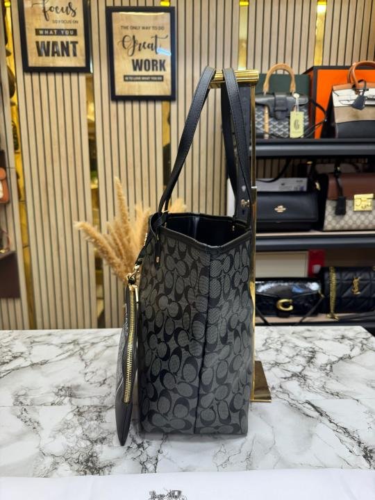 Coach City Tote Signature Canvas Tote Bag Including Pouch And Dust Bag - Image 3