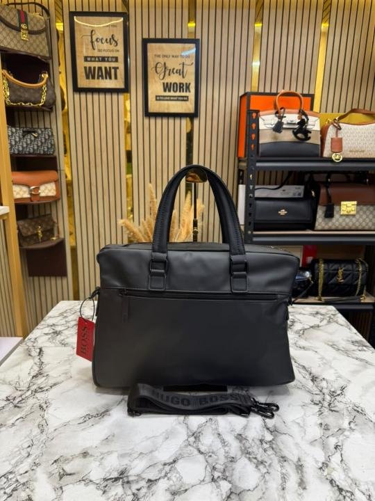 Boss Hugo Bos S Business Laptop Briefcase Bag With Detachable Shoulder Strap - Image 11