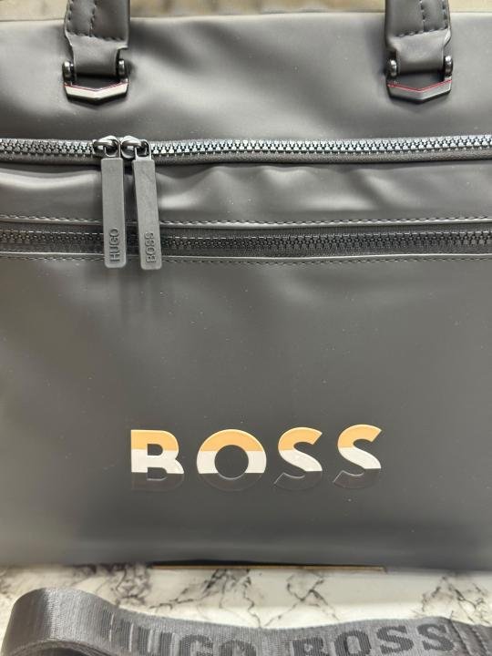 Boss Hugo Bos S Business Laptop Briefcase Bag With Detachable Shoulder Strap - Image 5