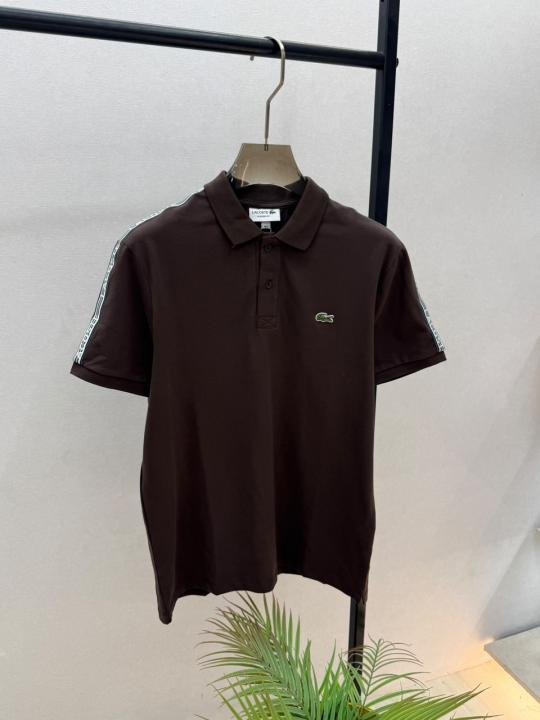 Lacoste Lacoste Brown Polo Premium Collar Neck T-shirt F3861-br