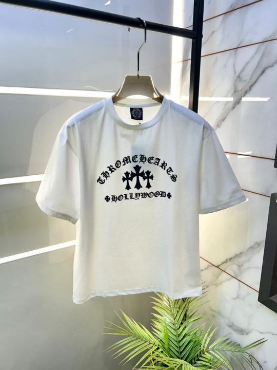 Chrome Hearts Drop Shoulder White Premium Round Neck T-shirt F3629-wh