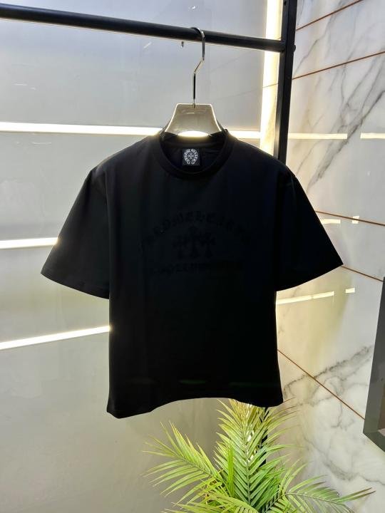 Chrome Hearts Drop Shoulder Black Premium Round Neck T-shirt F3629-bl