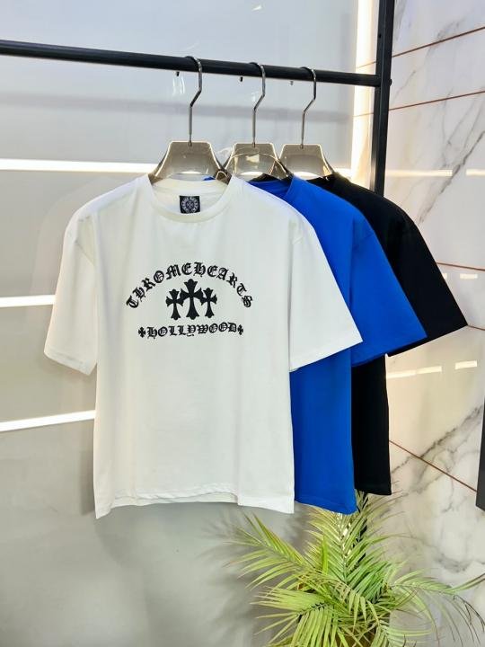Chrome Hearts Drop Shoulder Black Premium Round Neck T-shirt F3629-bl - Image 2