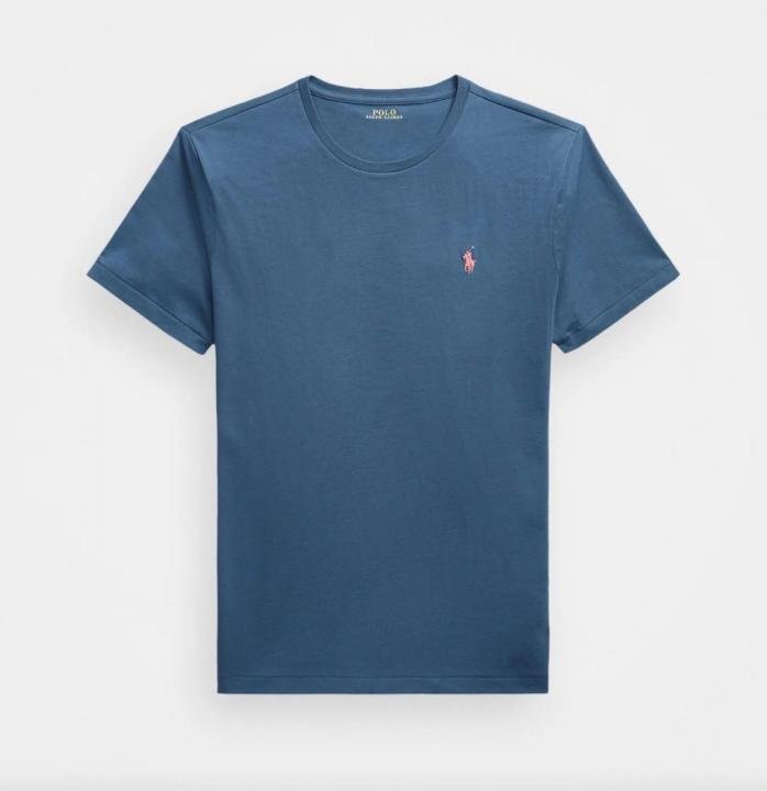 Ralph Lauren Ralph Lauren Blue Round Neck Premium Polo T-shirt F3597-bu - Image 9