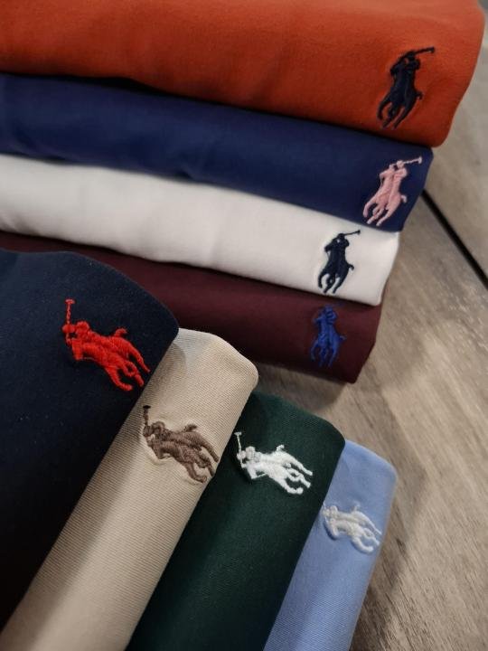 Ralph Lauren Ralph Lauren Blue Round Neck Premium Polo T-shirt F3597-bu - Image 5