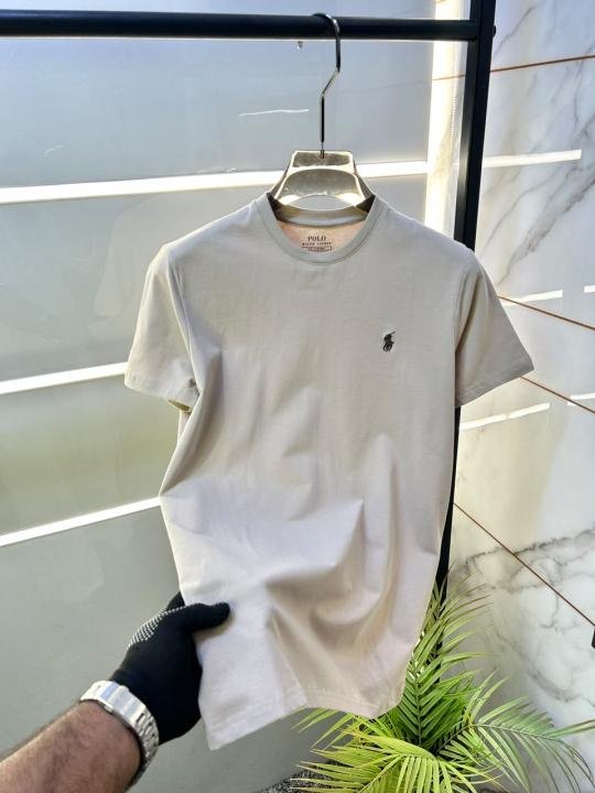 Ralph Lauren Ralph Lauren Beige Round Neck Premium Polo T-shirt F3597-be - Image 10