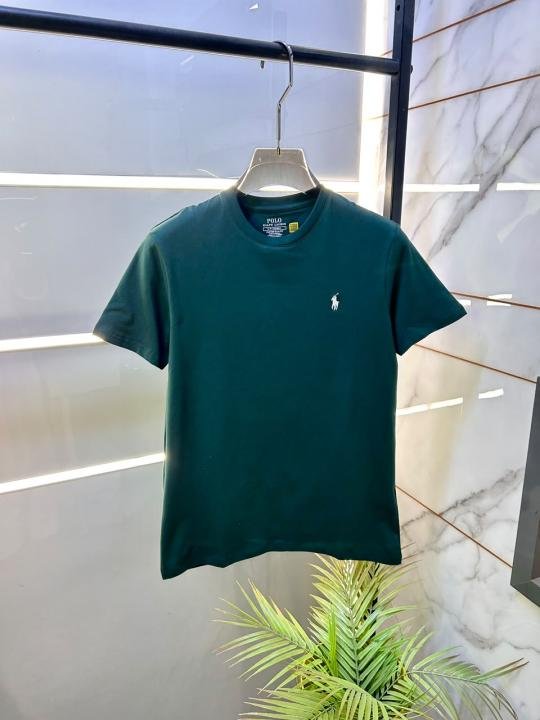 Ralph Lauren Ralph Lauren Green Round Neck Premium Polo T-shirt F3597-gr - Image 11