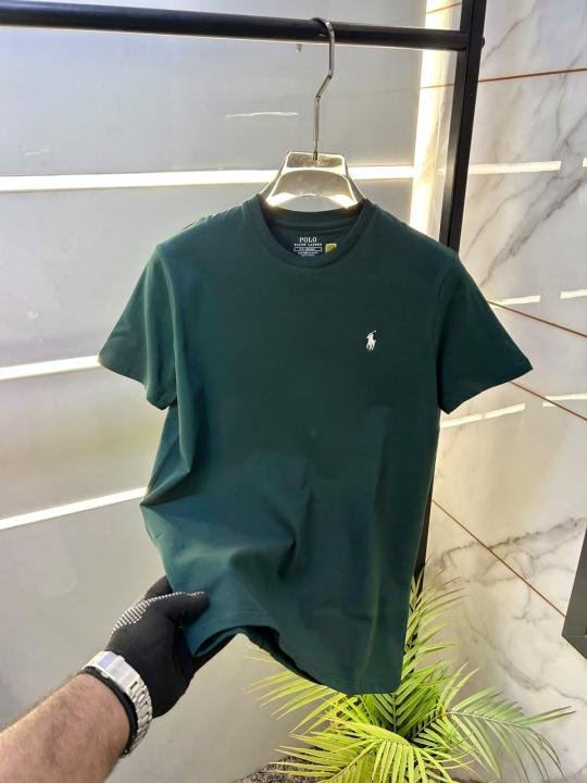 Ralph Lauren Ralph Lauren Green Round Neck Premium Polo T-shirt F3597-gr - Image 10