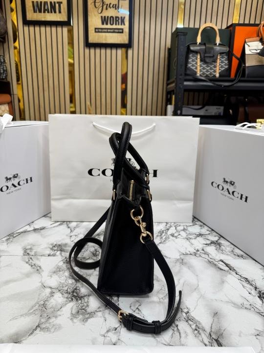 Coach Maggie Pebbled Leather Top Handle Crossbody Bag With Magnetic Box Including Carry Bag - Image 2
